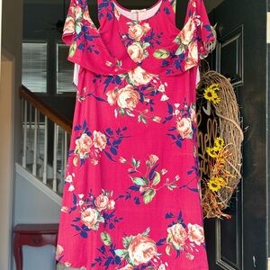 First Love Pink Floral Mini Dress